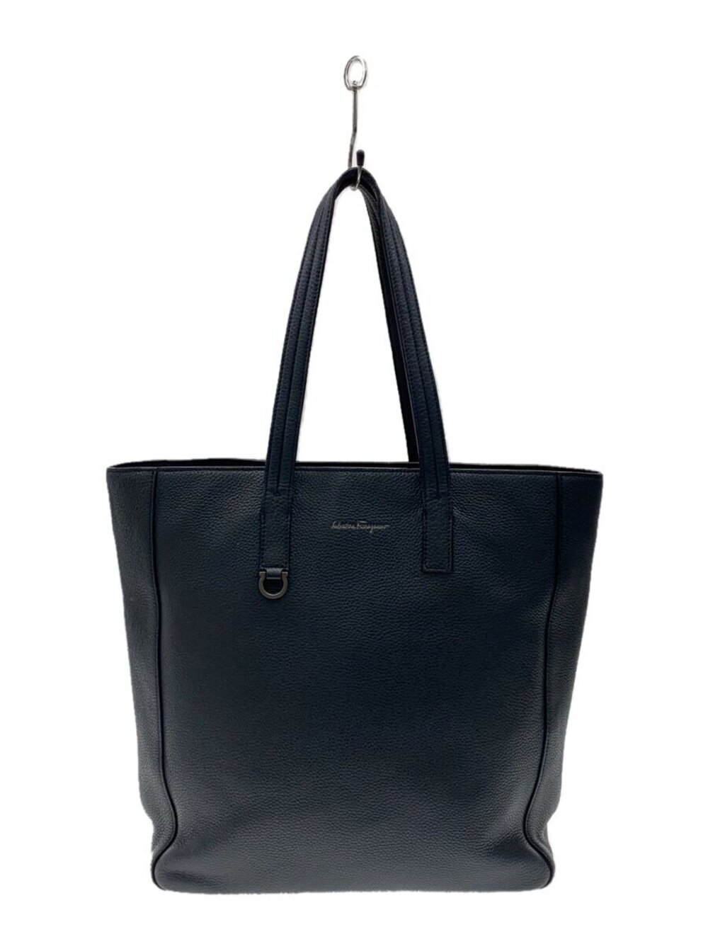 Salvatore Ferragamo Tote Bag Leather Navy Blue
